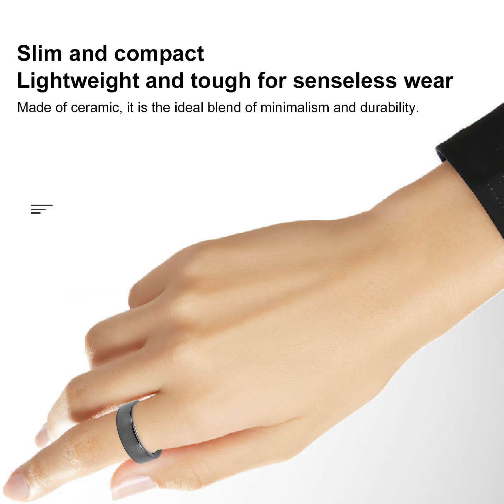 Anneau Intelligent NFC, Bague de Tracker de santé avec Mode Multi-Sport, Podomètre, Résistance à l'eau IP68 pour Un Usage Quotidien
