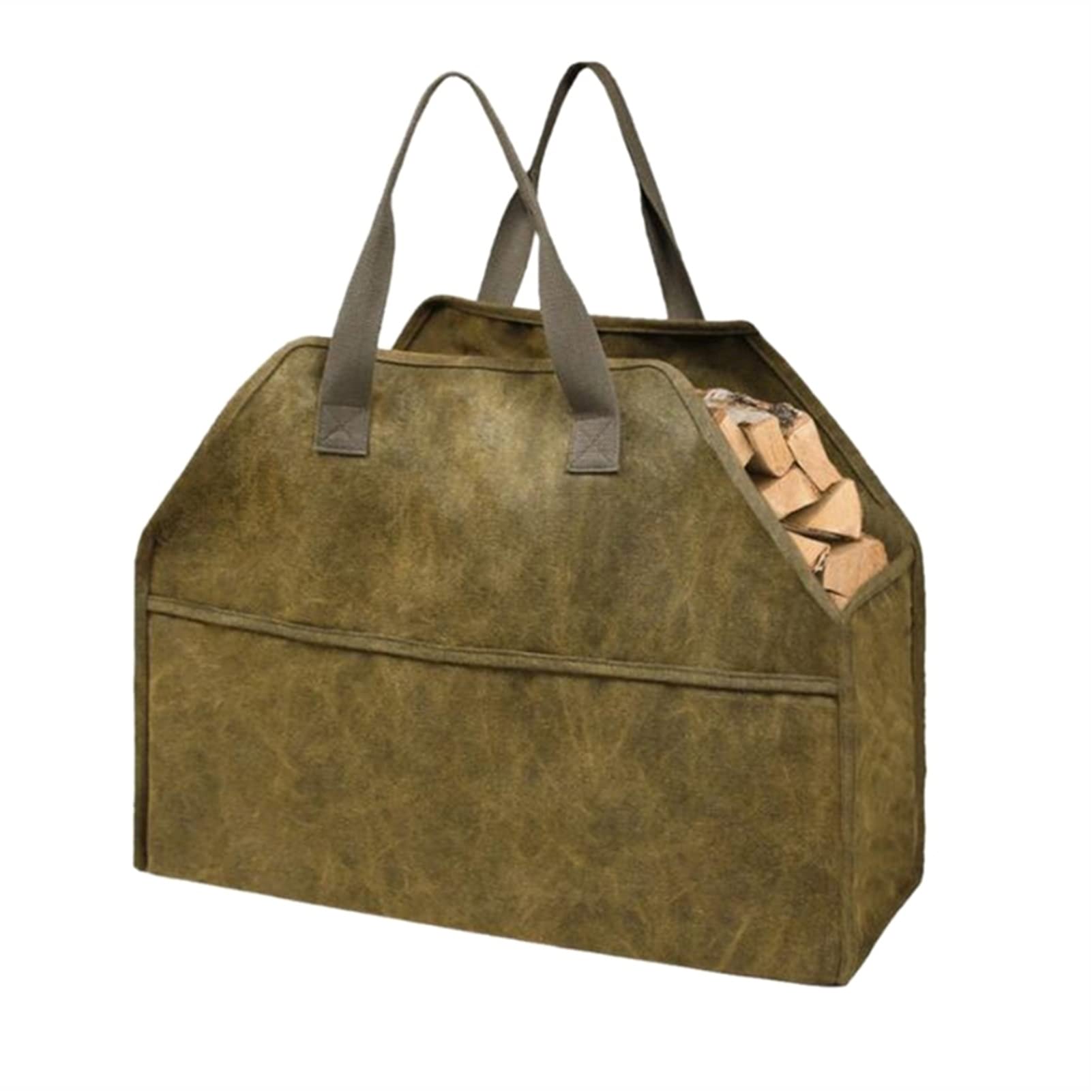 Torba do przechowywania płótna Firewood - Przenośny organizer Tote do opalania na zewnątrz i akcesoria drewniane