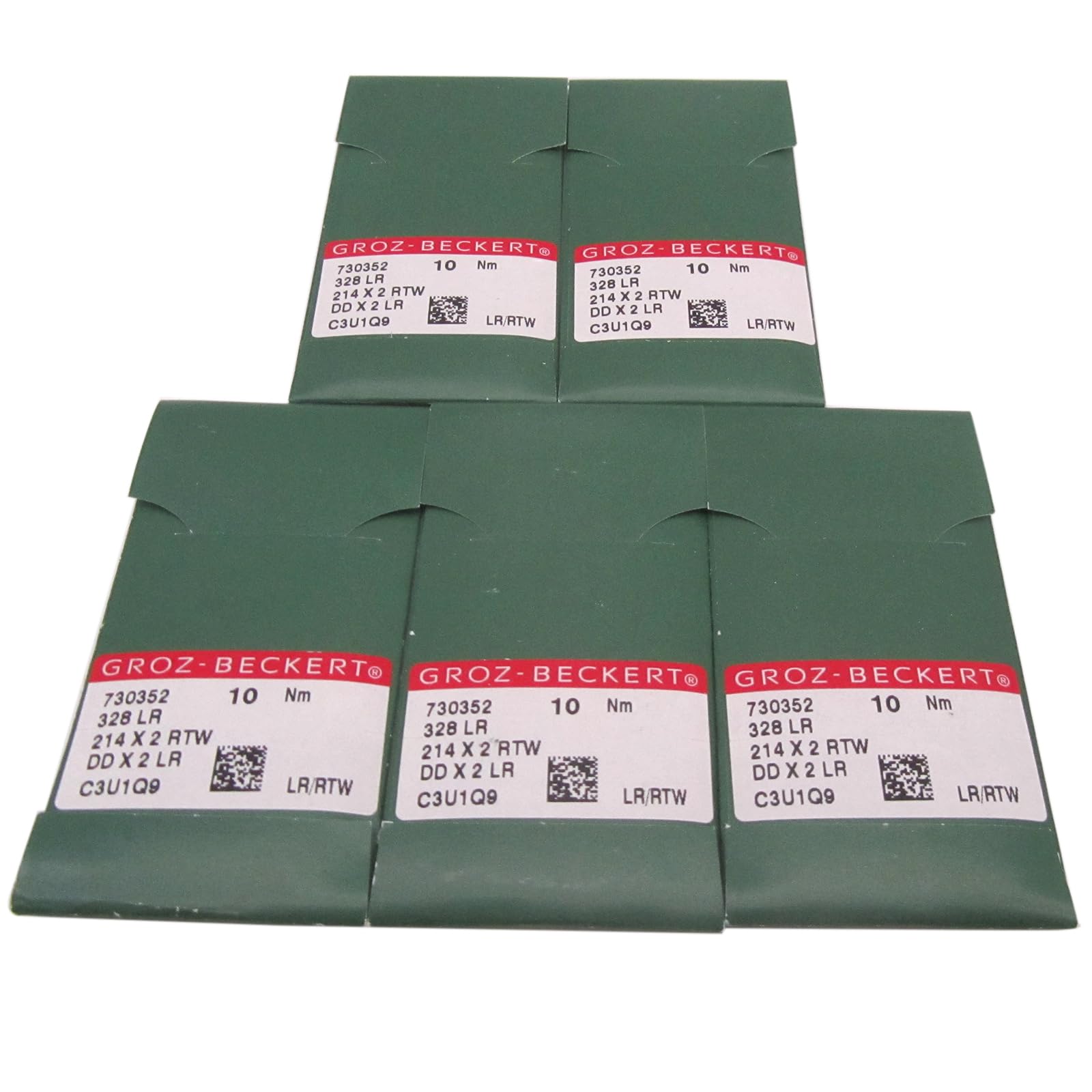 Groz-Beckert Igła - 50 szt. Groz-Beckert 328LR, 214X2RTW, DDX2LR skórzane igły do maszyn do szycia w przezroczystym plastikowym pudełku CKPSMS (rozmiar igły: 26/230)