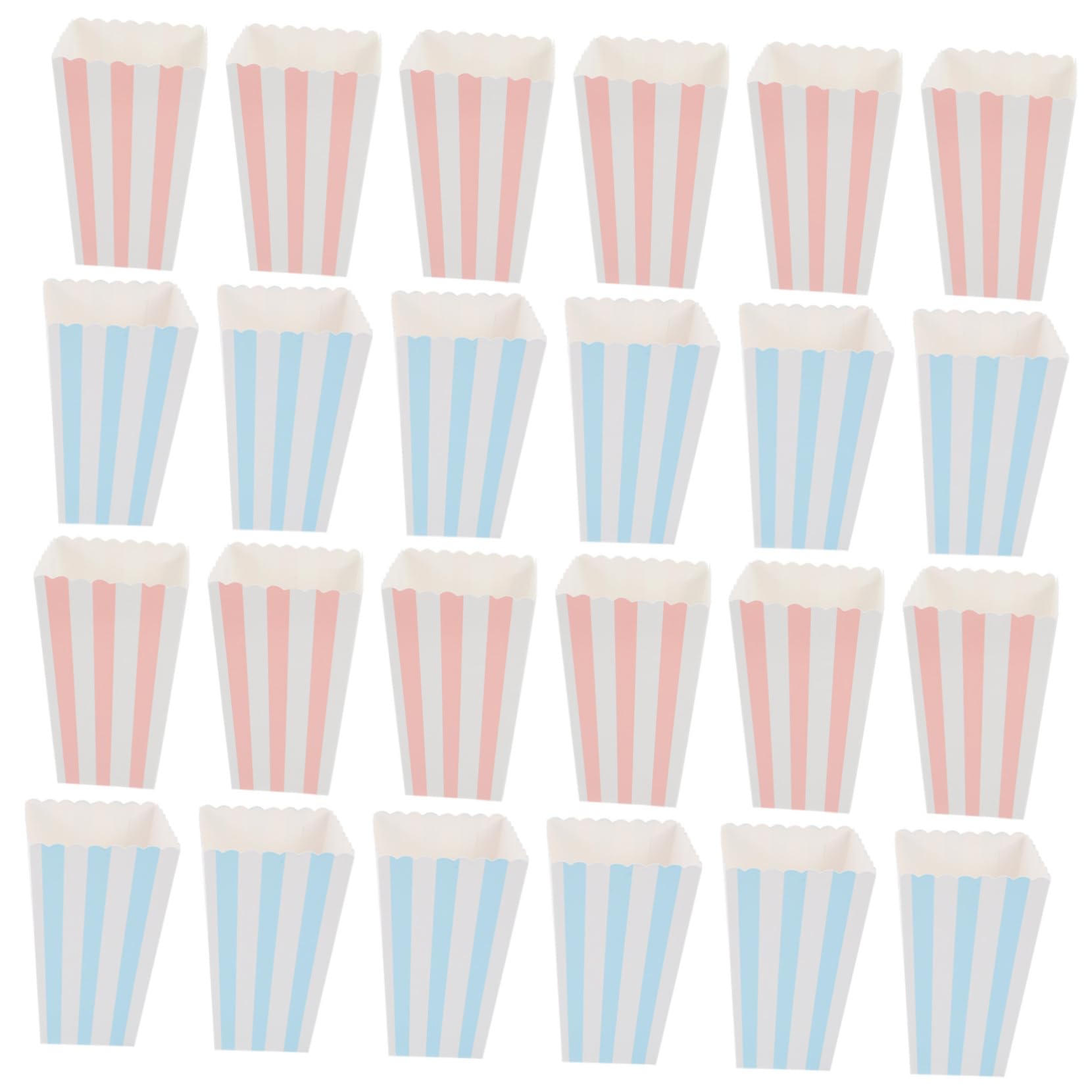 KICHOUSE 24pcs Party Snack Buckets Paper Storage Containers Carnival Decor Popcorn Holder