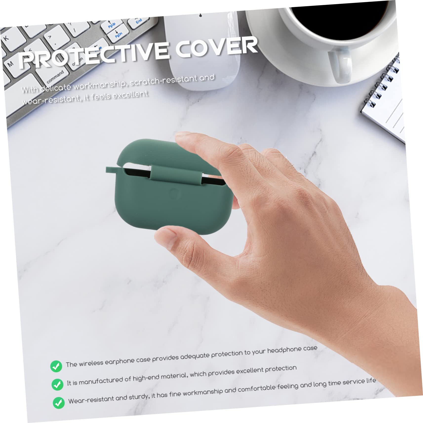DOITOOL 4juegos Funda De Protección para Auriculares Inalámbricos Compatible Estuche De Resistente Prueba De Agua Organizador De Auriculares Accesorios De para Amigos y