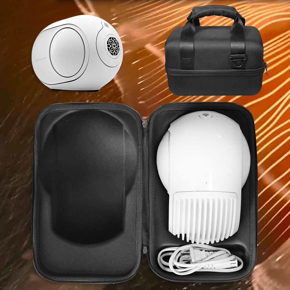 Custodia Protettiva Borsa Doppia Cerniera Borsa da Viaggio Protettiva Borsa da Trasporto Custodia Rigida Antiurto con Tracolla for Devialet Phantom II 95/98dB Altoparlante Wireless