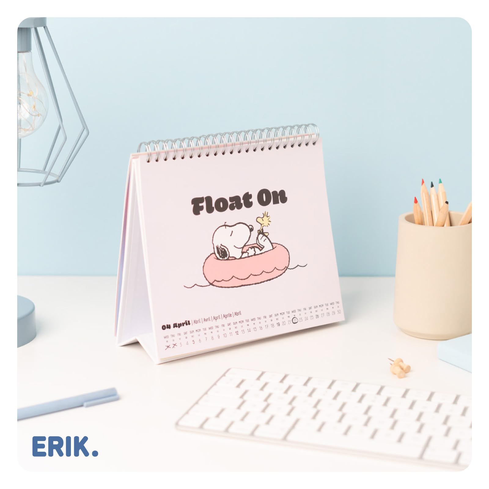 Grupo Erik Desk Calendar 2026 - Snoopy Calendar 2026 Month To View | Monthly Desk Planner, Desktop Gifts Under 10 Pounds | Peanuts Snoopy Gifts For Cat Lovers