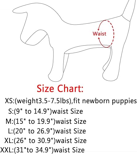 Miniatura 6 de Vecomfy Pañales lavables para perras pequeñas, paquete de 4, reutilizables, a prueba de fugas, grandes, talla L