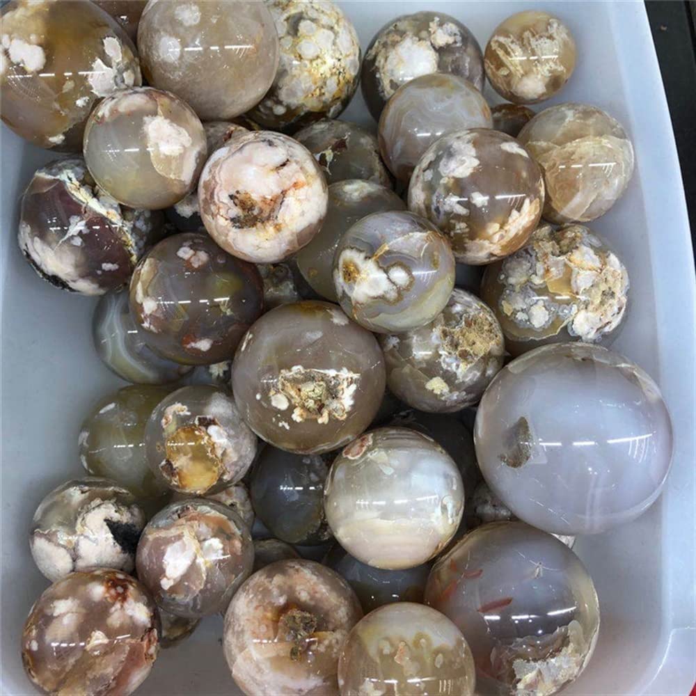 medytacja dom Naturalna kula agatu sakura kryształ kamień szlachetny i mineralny kwarc kryształowa kula dekoracja domu (rozmiar: 6-7 cm)