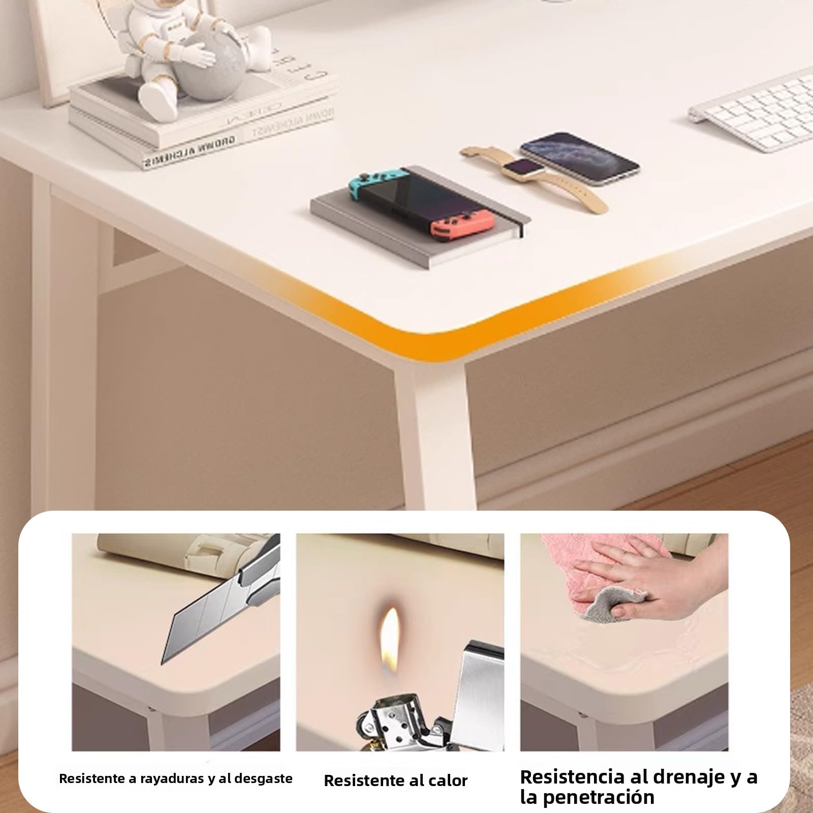 Escritorio Moderno para Computadora Estilo Sencillo, Mesa de Estudio, Mesa para Escritura, Mesa para PC para Oficina en Casa, Dormitorio