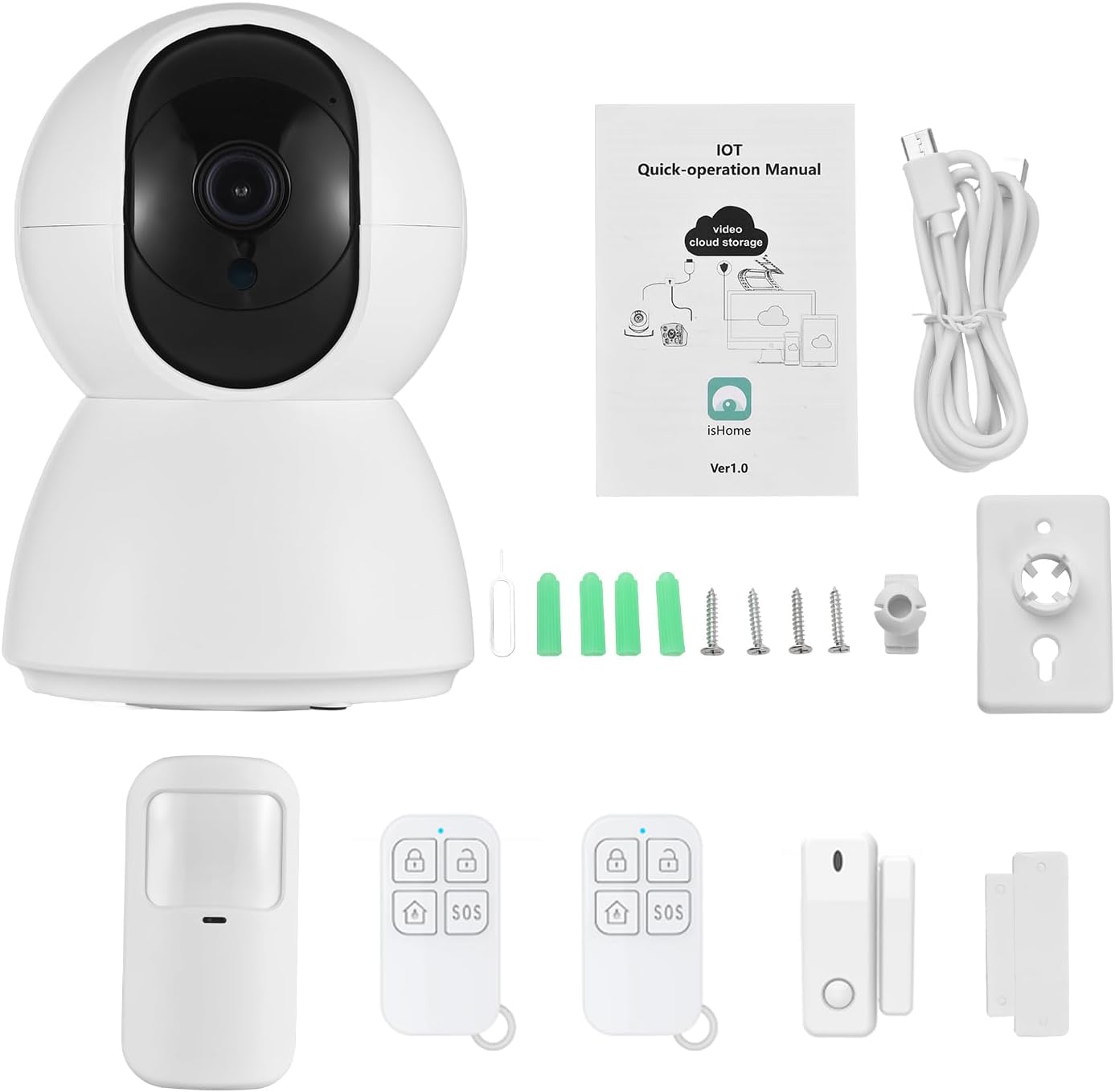 3MP Security Camera 2.4G WiFi Smart Indoor Monitoring Cam with Night Viewing 2-Way Audio Phone APP Remote Control Motion Detection for Pet Home Security Monitor Intelligent Alarm System