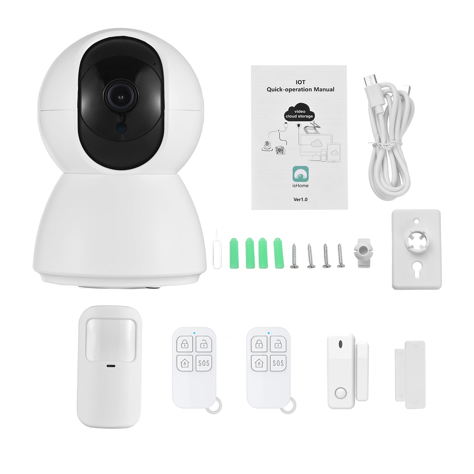 Swokely 3MP Security Camera 2.4G WiFi Smart Indoor Monitoring Cam with Night Viewing 2-Way Audio Phone APP Remote Control Motion Detection for Pet Home Security Monitor Intelligent Alarm System