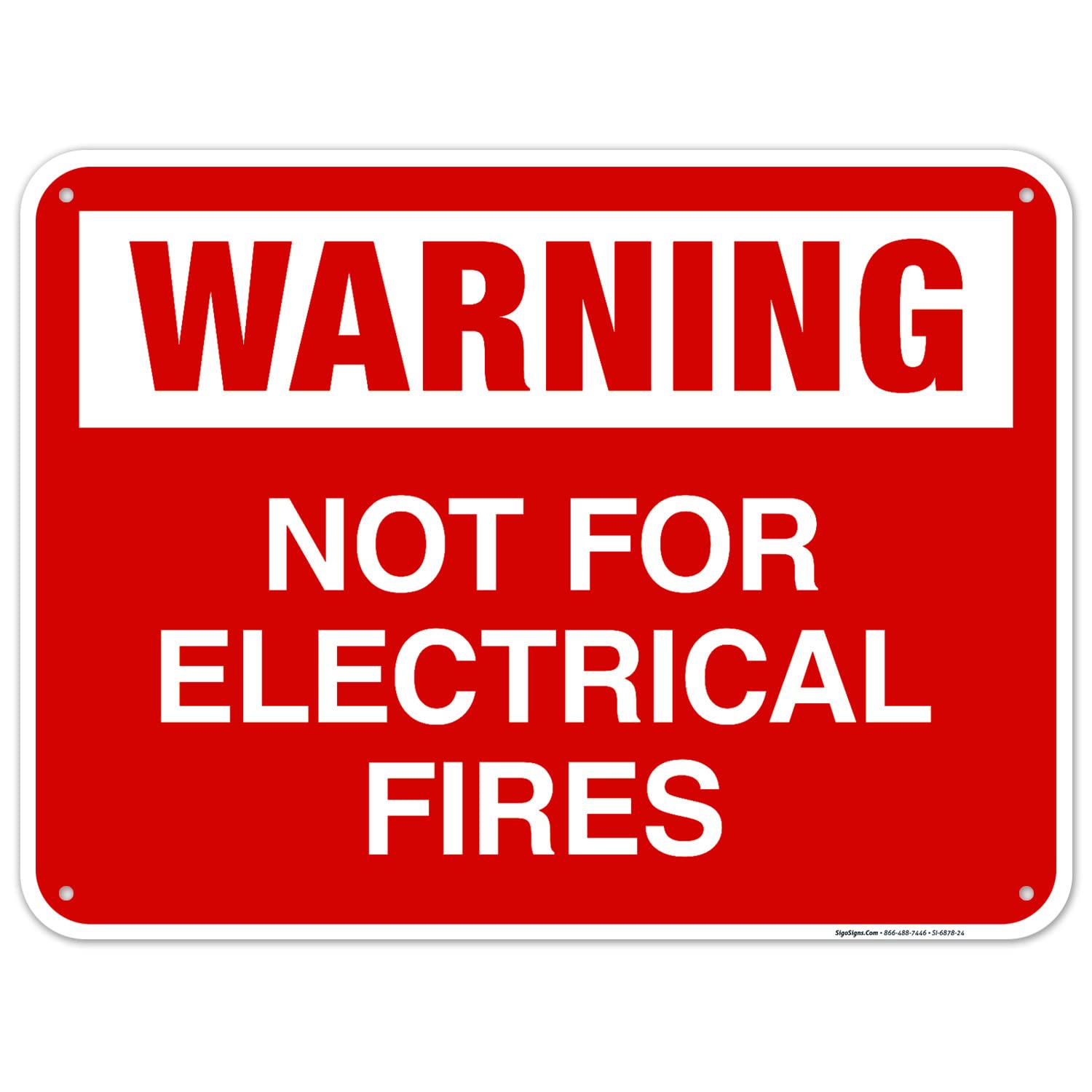 Sigo Signs 'No Camp Fire' Symbol Sign - 18x18" Durable HDPE, Made In USA