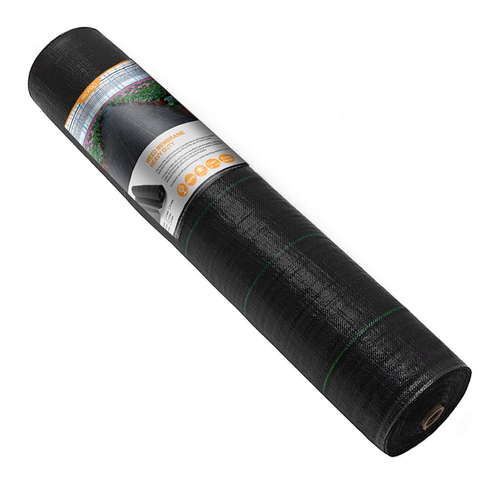 iropro 2m x 25m Heavy Duty Weed Control Membrane Garden Weed Barrier Fabric for Landscaping