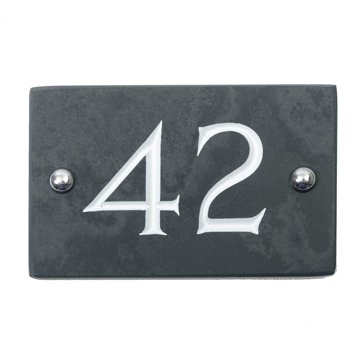Slate Engraved House Number 42