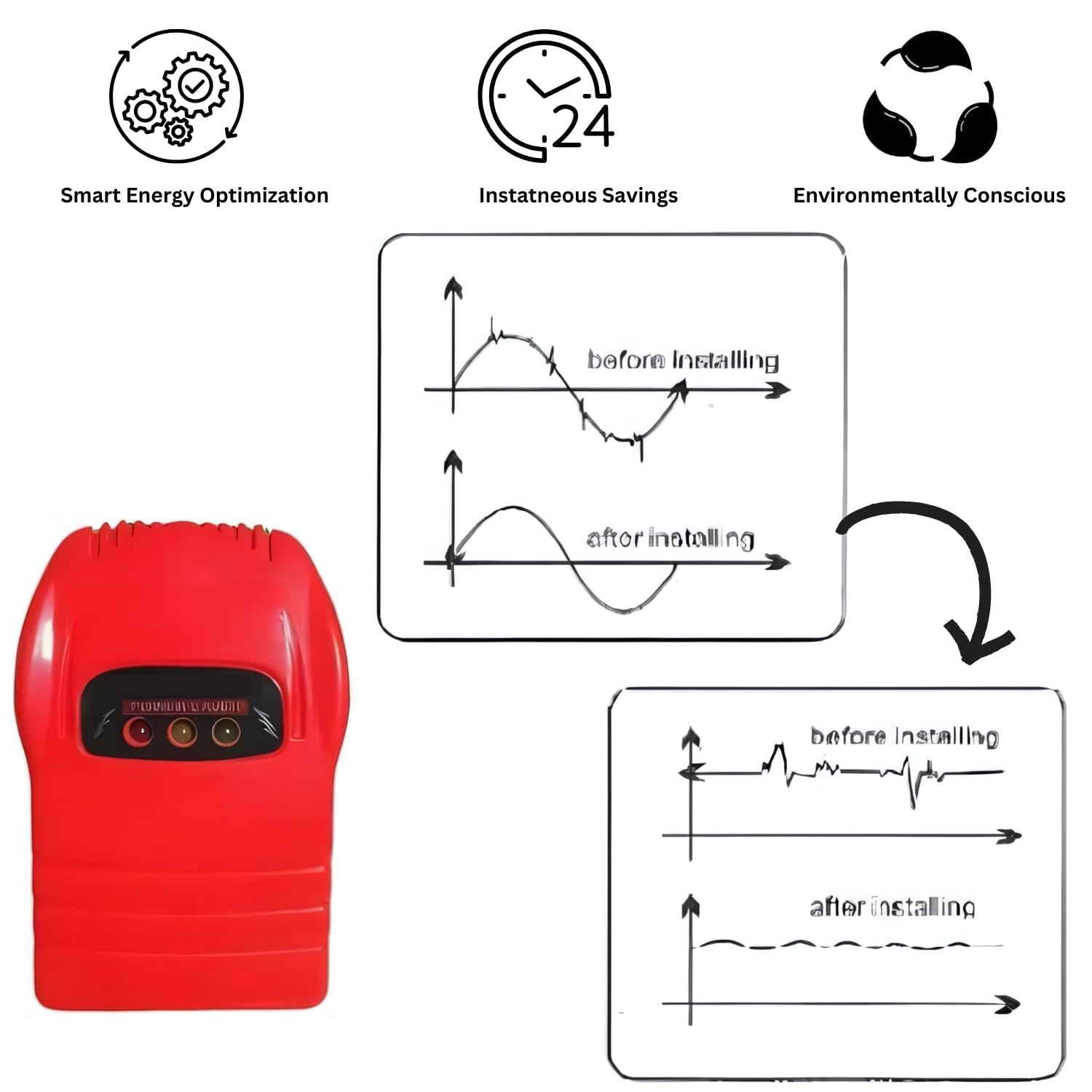 Magicel Superior Power Saver Electricity Saving Device – Smart Digital Energy Saver Plug | Maximize Efficiency & Reduce Bills | Original Tested with 3D Hologram | Easy Installation - Image 3 thumbnail