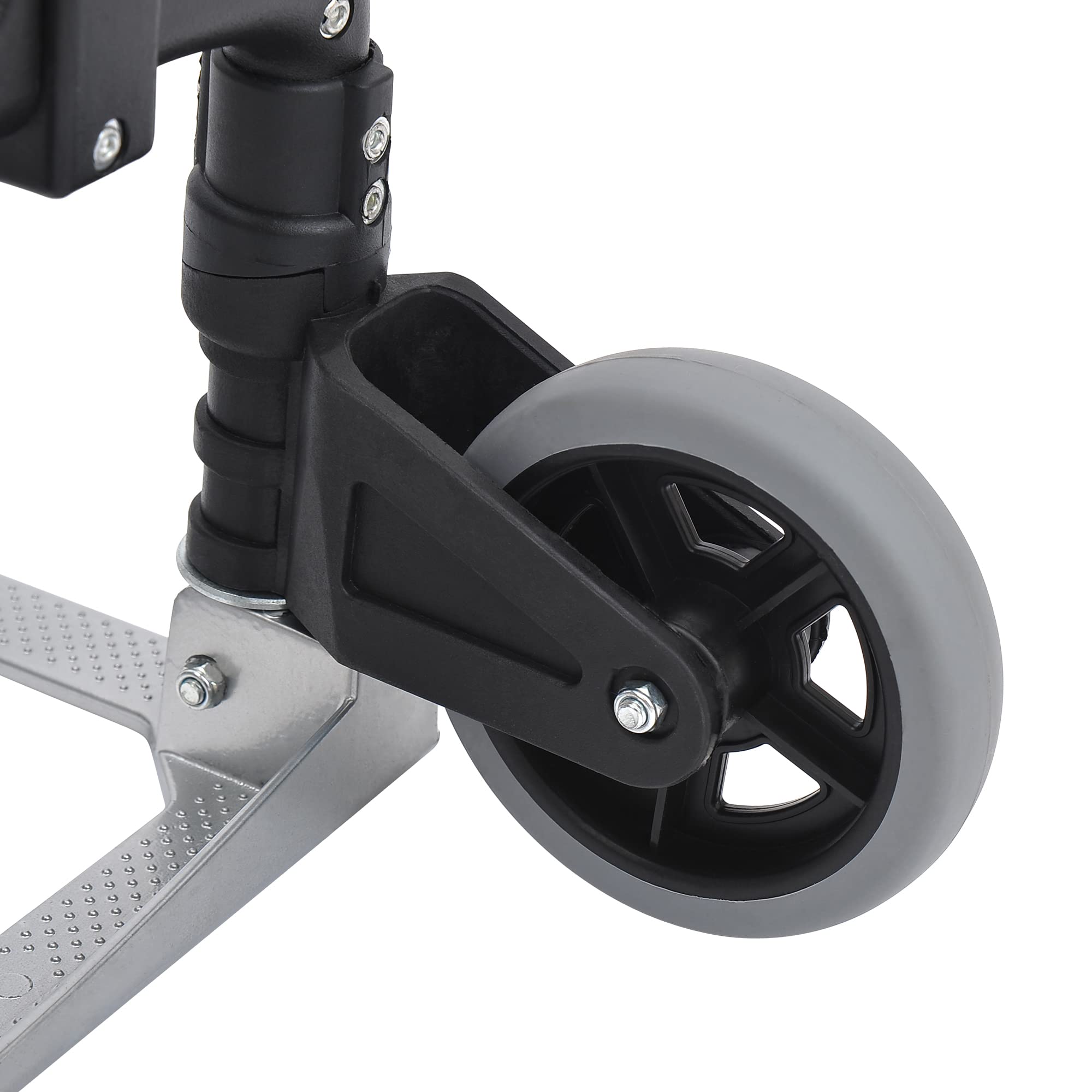 HOMCOM Carrello Portapacchi Pieghevole in Alluminio e Plastica max 70kg con Maniglie Telescopiche e Altezza Regolabile, 41x38.7x100 cm, Argento