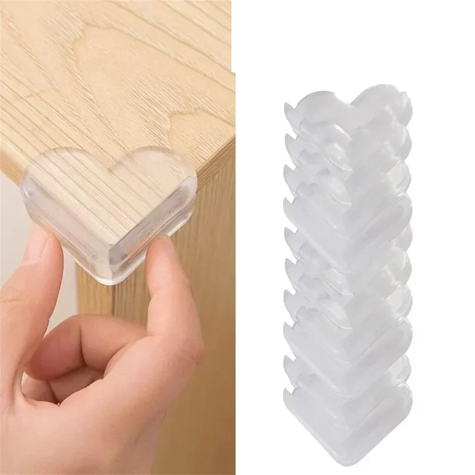 MRKU Protectores de Esquinas para mesas, Tira de Seguridad con Cinta Adhesiva de Doble Cara, Protector antigolpes para Muebles L