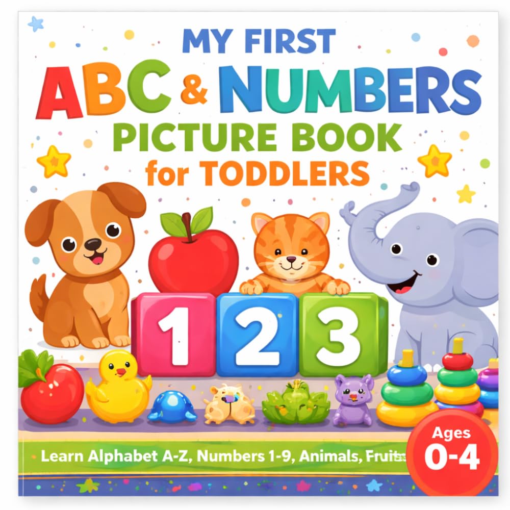 My First ABC & Numbers Picture Book for Toddlers: Learn Alphabet A–Z, Numbers 1–9, Animals, Fruits & Everyday Objects | Early Learning Picture Book ... Books for Babies, Infants & Toddlers)