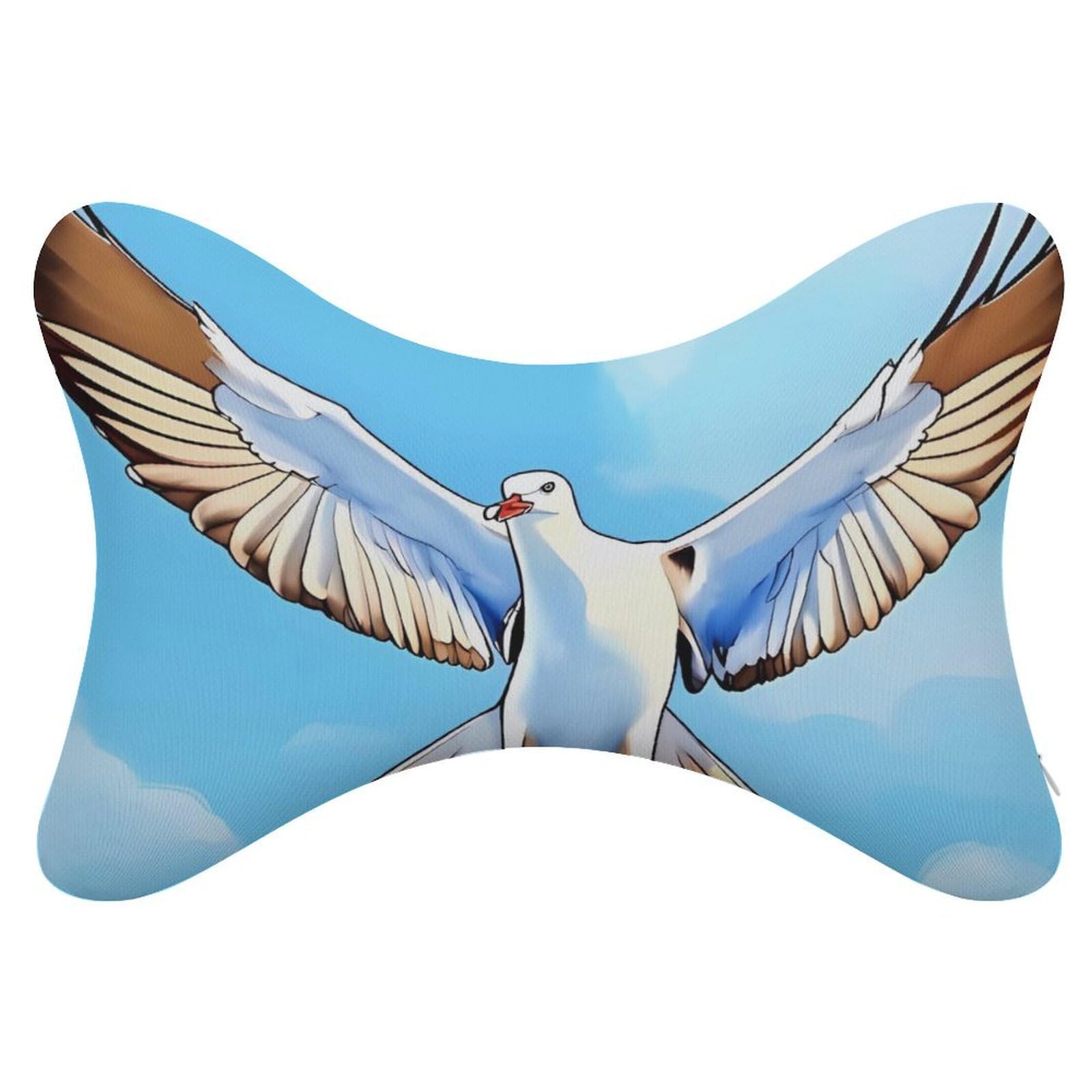 Adfgyerh Style Seagulls In Flight Pillow ，Memory Foam Pillow Core，Cushion,Provide Neck Support，Car Pillows For Travel Car Seats And Home Offices.