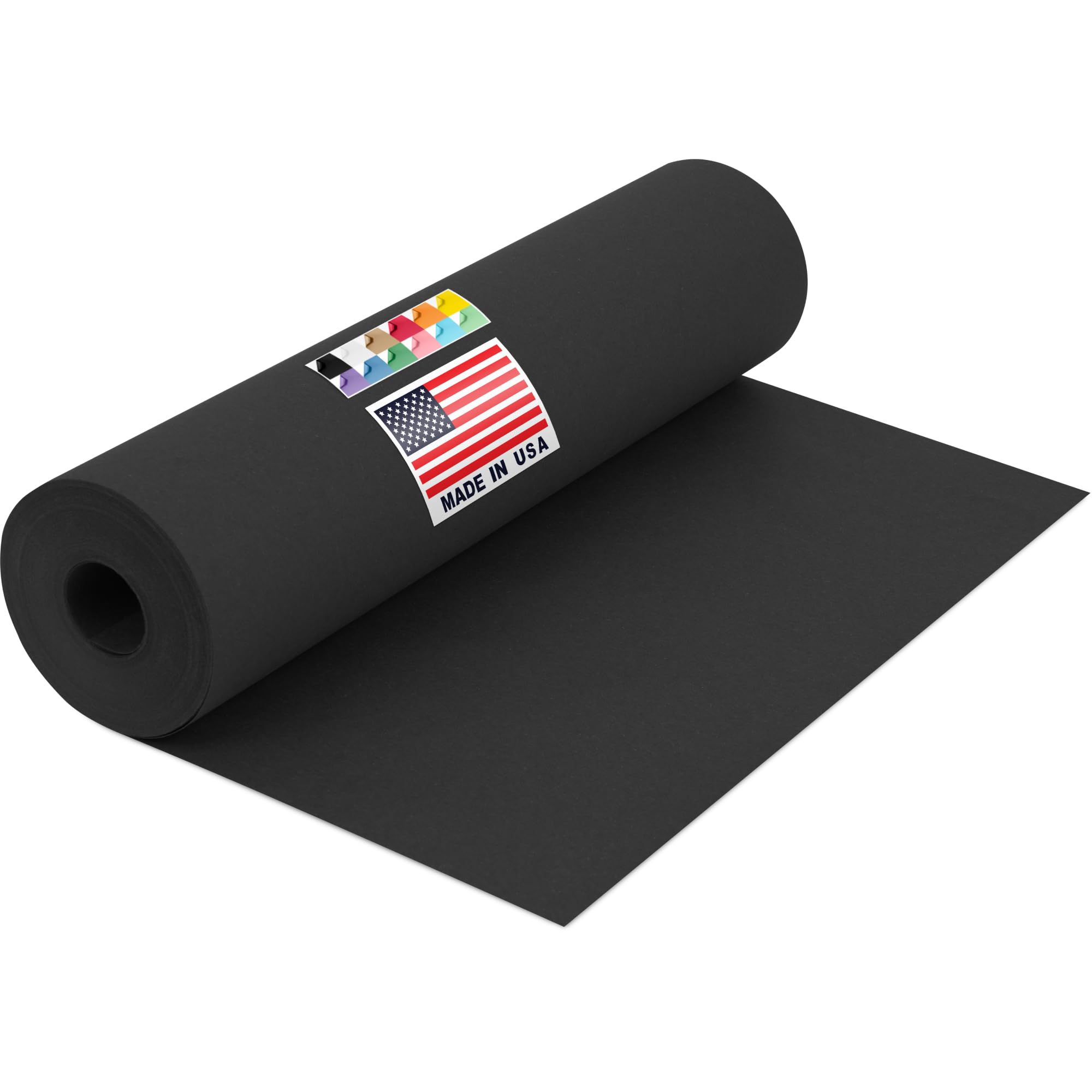 Paclord Rouleau de papier kraft noir de 30,5 cm x 30,5 m, épaisseur de 20,4 kg, papier artisanal pour école, papier coloré d'art, emballage cadeau, papier d'emballage pour déménagement