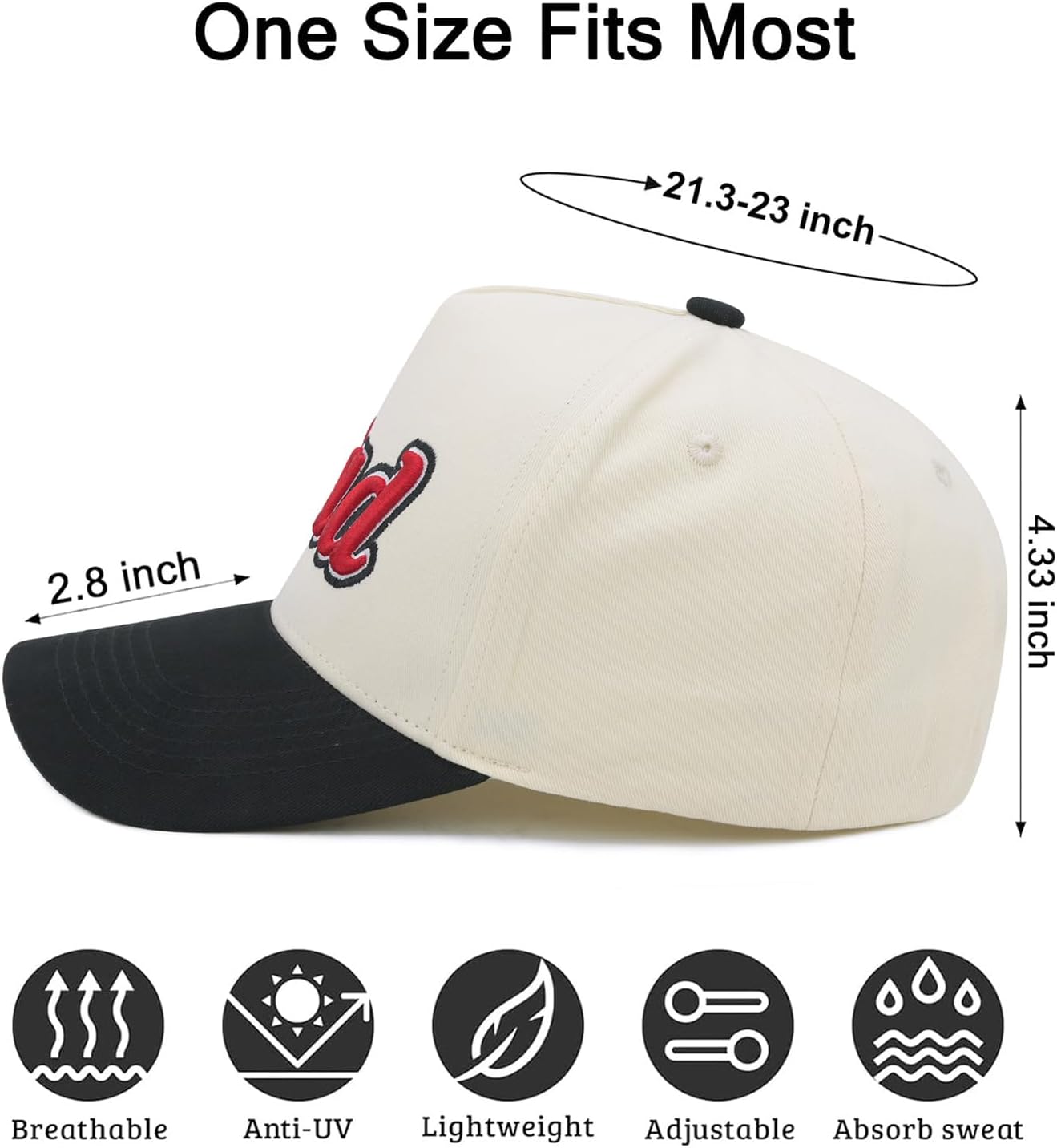 Waldeal Dad Hats for Men, 3D Embroidered Two Tone Daddy Hat, New Dad Gifts, Fathers Day Birthday Gifts from Daughter Son Wife