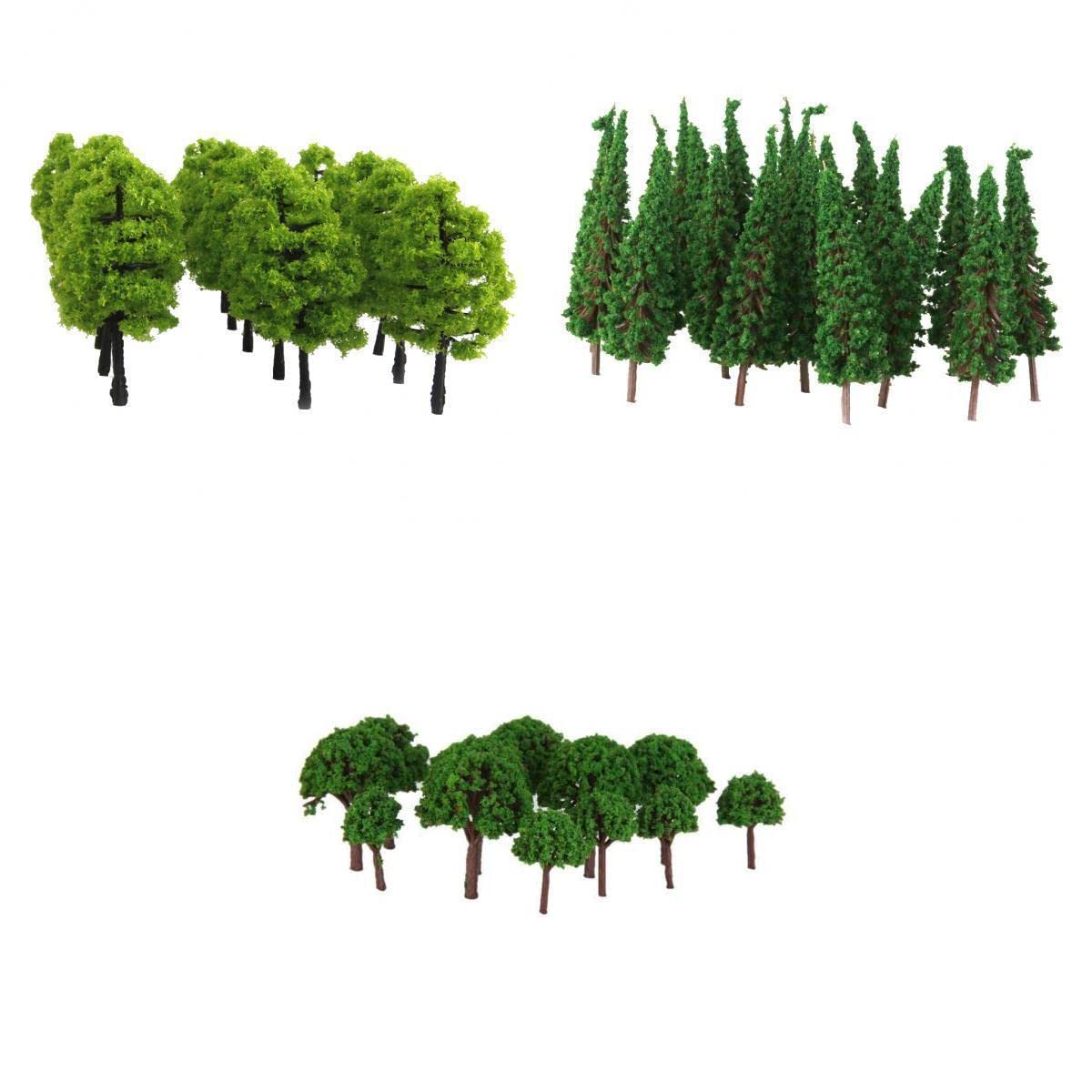 Merishopp 120pcs HO Z Sacle Green Tree Model for Train Railway Park Street Layout Toy|Toys & Hobbies | Model Railroads & Trains | HO Scale | Parts & Accessories