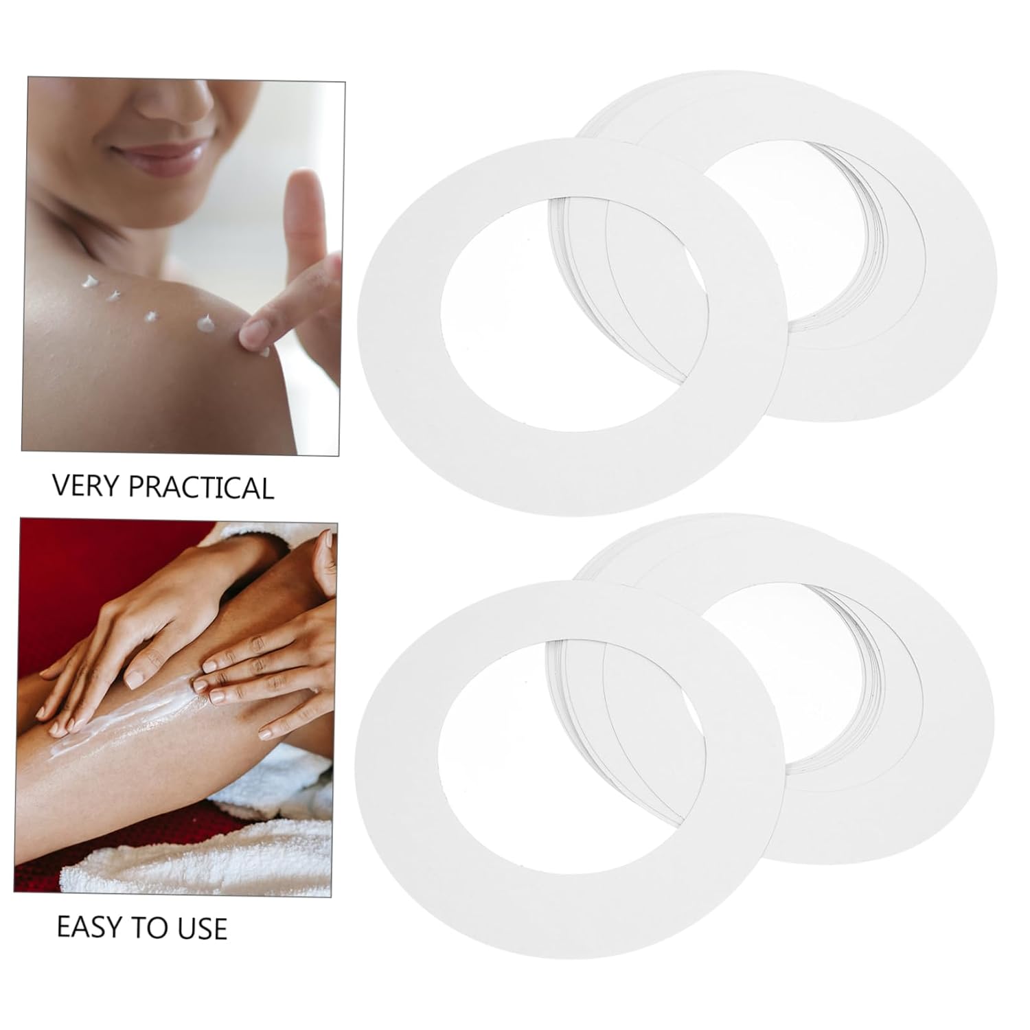 50pcs Waxing Paper Rings for Wax Heater Mats Durable Paper Mats for Hair Removal Waxing Supplies Compatible with Various Wax Machines Prevents Spills and Keeps Clean