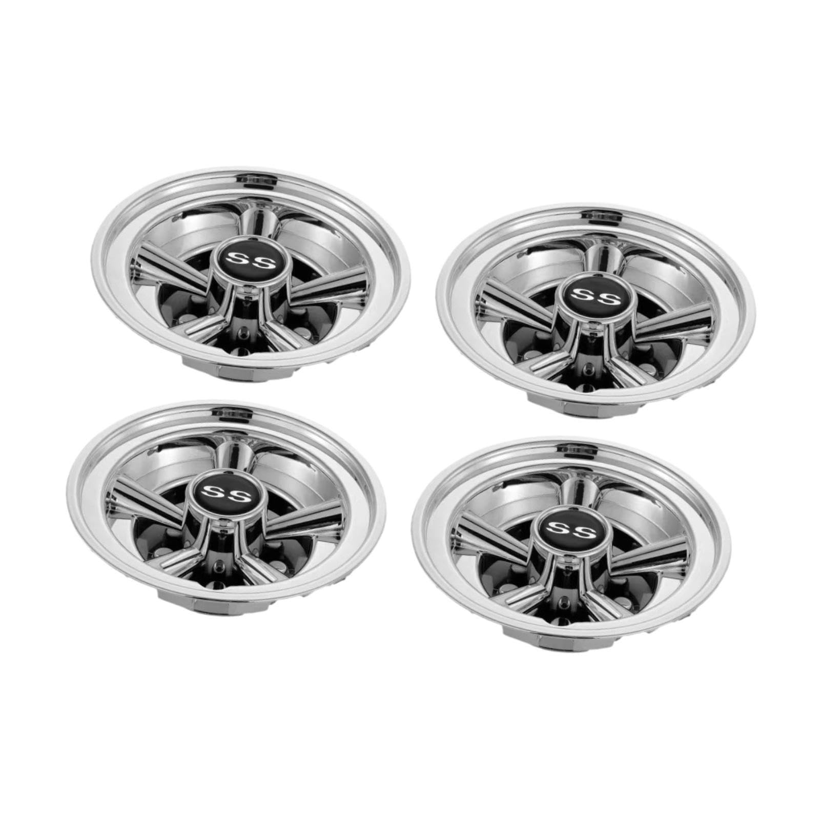 mophrati Distinctive Golf Cart Hub Caps Golf Cart Wheel Covers Quick Install Buggy Wheel Trims Easy Detach Mechanism Universal Accessories Pull, silver, 8 inch