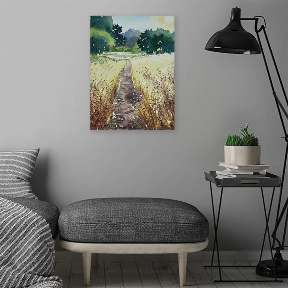 VERRE ART Printed Framed Canvas Painting for Home Decor Office Wall Studio Wall Living Room Decoration (14x22inch Wrapped) - The Trail to Malibu Creek Print