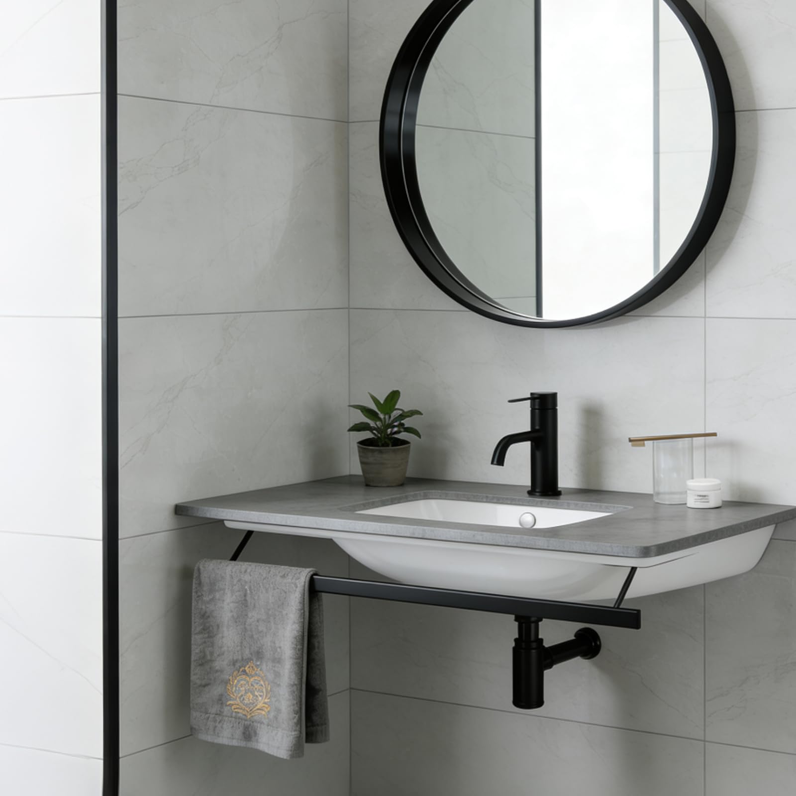 Sifón lavabo desagüe sin rebosadero – Acero inoxidable 304 Universal Sifón Lavabo Baño, Sifón Sifón Pop Up Desagüe, Sifón de Fregadero, Negro