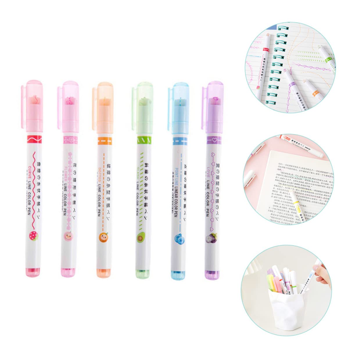 Tofficu 18 Stk Linearer Textmarker Planke Textmarker Fluoreszierender Stift Zeichenstifte Markierungen in Verschiedenen Farben -tintenmarker Expo-marker Plastik