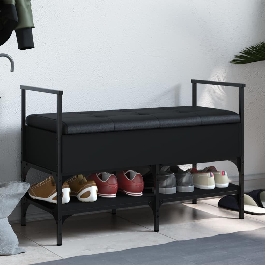 Banc à chaussures en bois pour aménager une entrée sans désordre