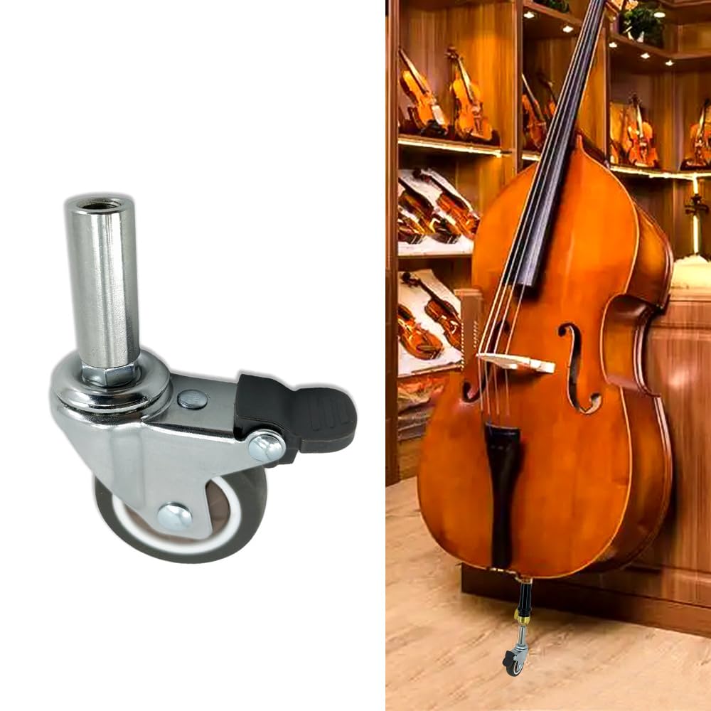 Vetimobato 3/4 Upright Double Bass End Pin Replacement Double Bass Accessory Upright Bass Parts (Only Wheel)