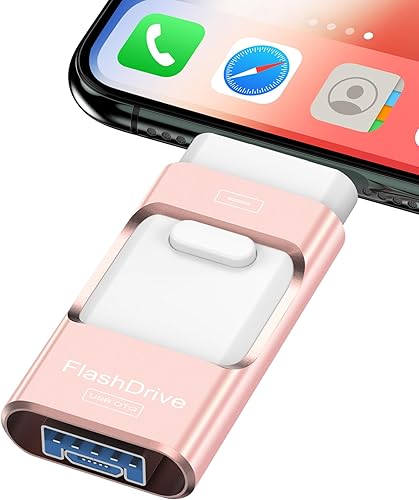 Unidad flash para iPhone de 128 GB, memoria USB de transferencia de alta velocidad, expansión de memoria de almacenamiento externo para