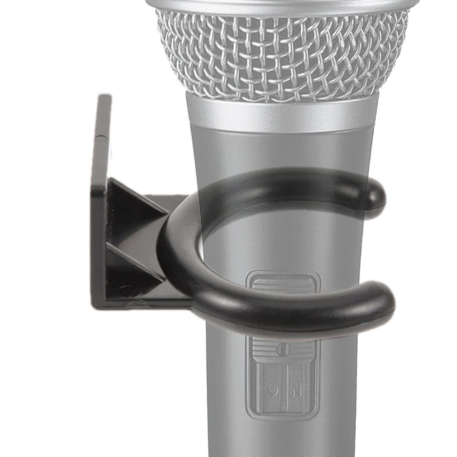 Fiacvrs Supporto per microfono, supporto per microfono wireless per supporto per microfono a parete clip per gancio doppio gancio supporti supporto