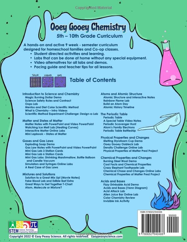 Ooey Gooey Chemistry Student Workbook (Easy Peasy Science Lab Curriculum) - Image 2