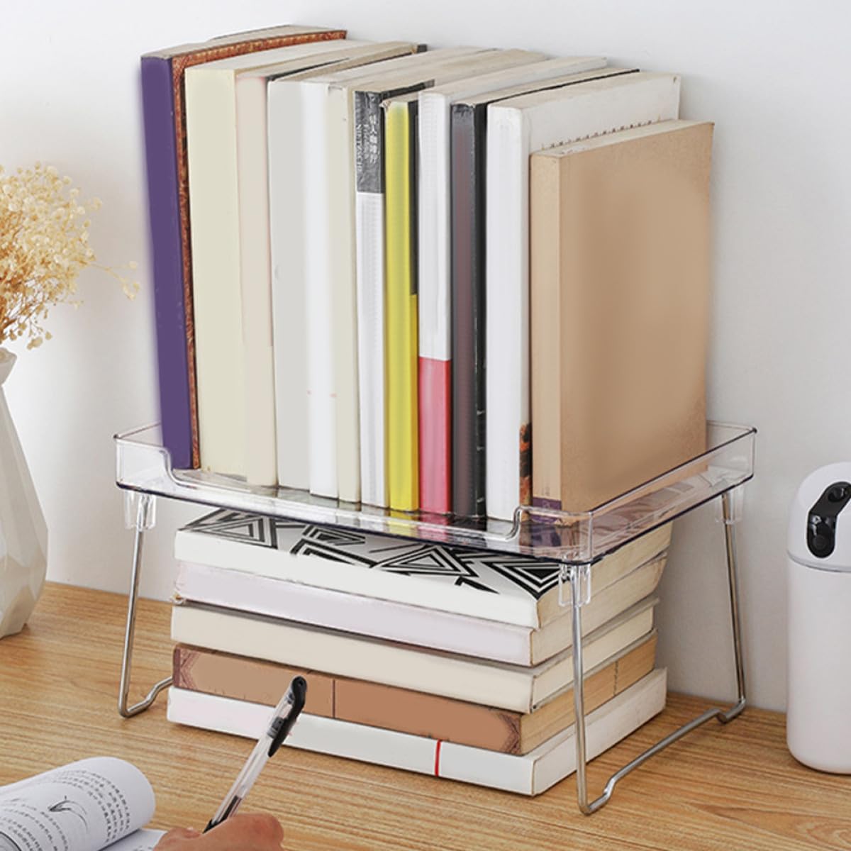 2pcs Stackable Spice Rack Organizer with Desktop Countertop Storage Shelf for Kitchen and Bathroom Cabinet Seasoning Bottle Holder