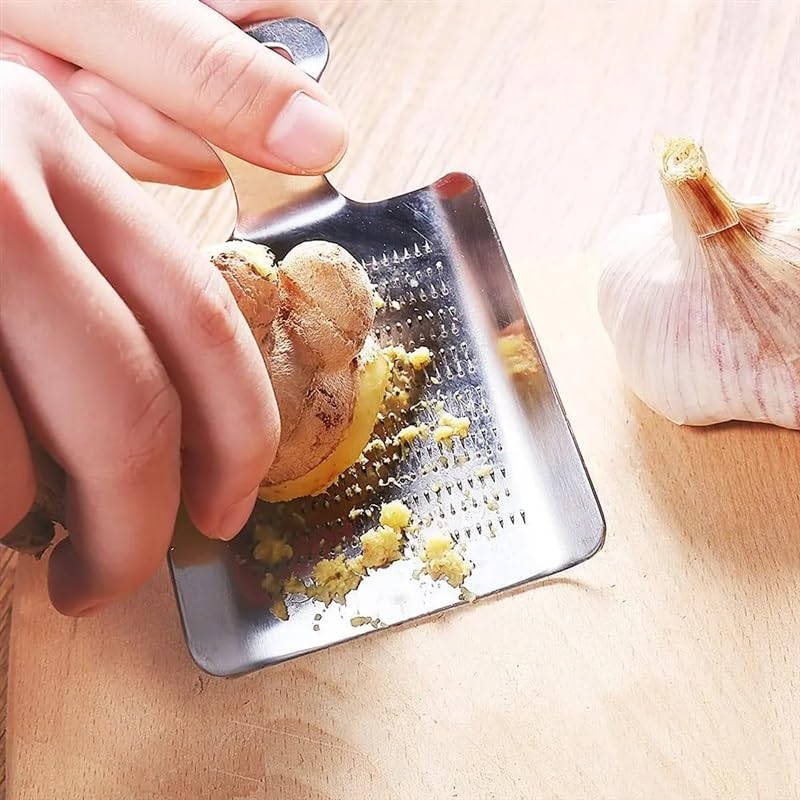 Grattugia Per Wasabi, Aglio E Zenzero, In Acciaio Inox, Disco Profondo, Antiscivolo, Compatta, Regalo Per Chef