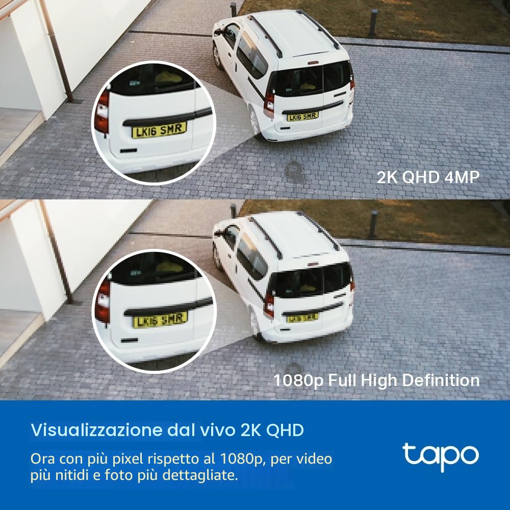 TP-Link Tapo C720, IP-Sicherheitskamera, Drau?en, Verkabelt & Kabellos, 2800 Lm, 5000 K, Wand