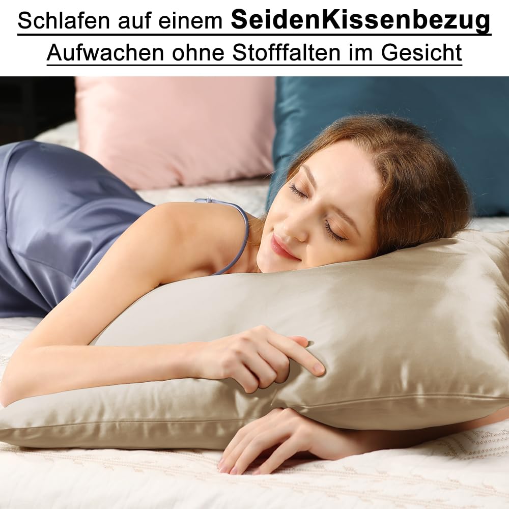 Ravmix Taie d'oreiller en Soie de mûrier 50x70 cm, Protege Oreiller 21 Momme Certifiée Oeko-TEX® Bienfaits Cheveux et Peau, avec Fermeture éclair cachée, 1 unité, Blanc Ivoire Ravmix Taie d'oreiller en Soie de mûrier 50x70 cm, Protege Oreiller 21 Momme Certifiée Oeko-TEX® Bienfaits Cheveux et Peau, avec Fermeture éclair cachée, 1 unité, Blanc Ivoire