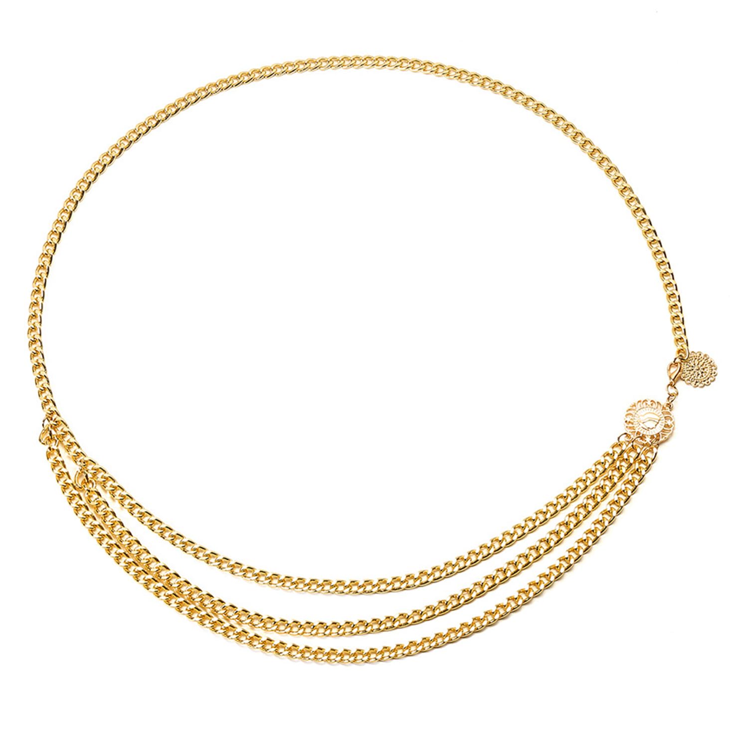 peora Fancy 3 Layer Body Chain Belly Chain Kamarbandh Waist Chain Belt Dress Beach Jewellery for Women Girls-picture-41