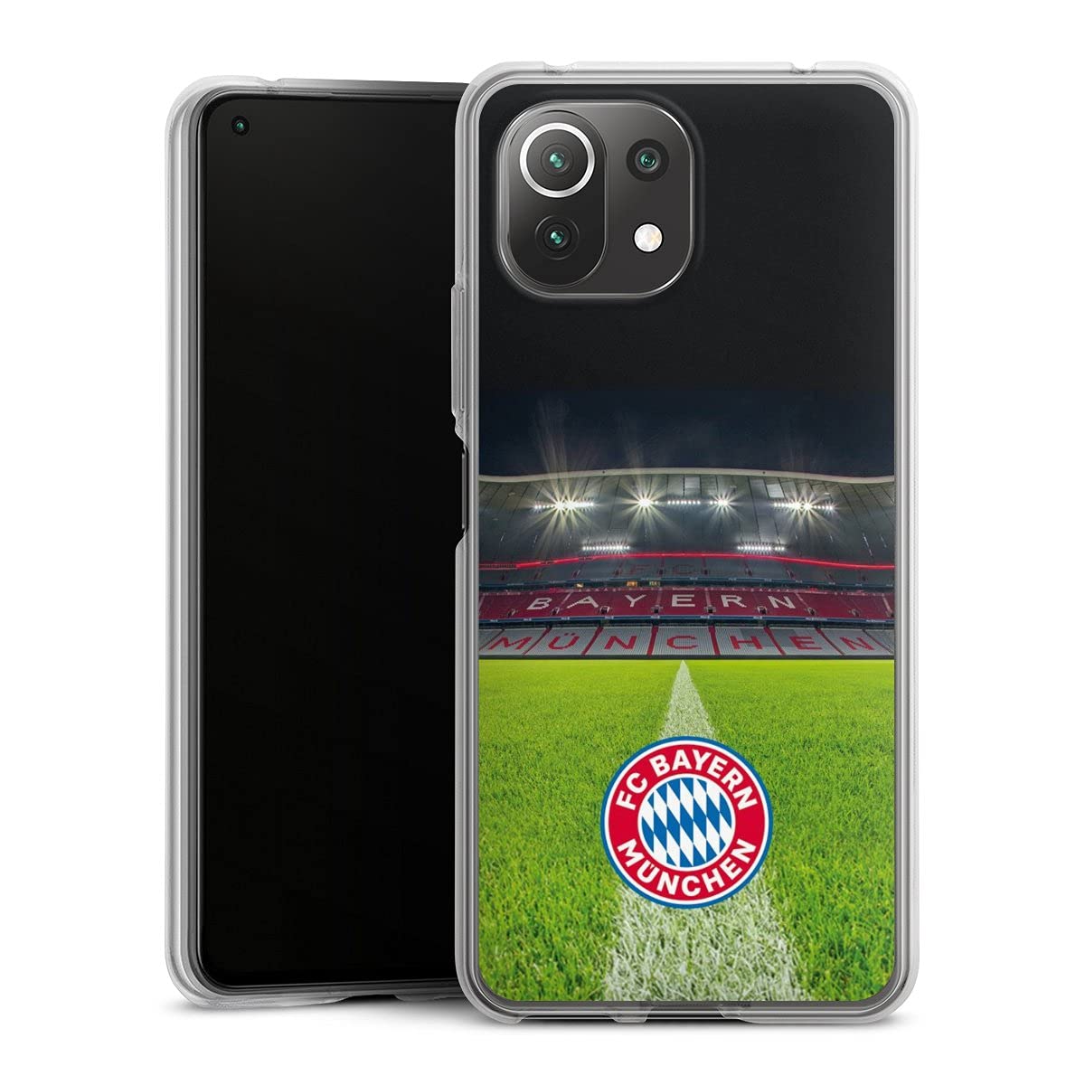 Custodia sottilissima compatibile con Google Pixel 7 Pro Custodia per cellulare di silicone trasparente Cover semplice Prodotto ufficiale su licenza FCB FC Bayern München