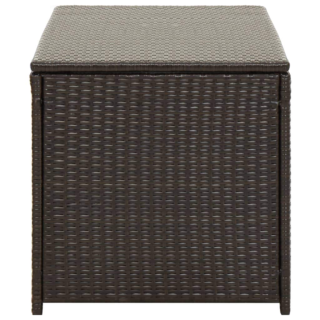 Festnight Baule da Giardino per Esterno Impermeabile in Rattan Nero/Marrone,Cassapanca Contenitore da Giardino per Esterno Impermeabile in Rattan,Cassapanca Contenitore Esterno,100 x 50 x 50 cm,Nero