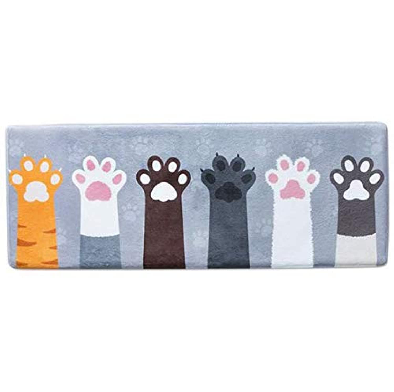 Kawaii Welcome Floor Mats Animal Cat Printed Bathroom Kitchen Doormats Anti-Slip Tapete Rug Carpets