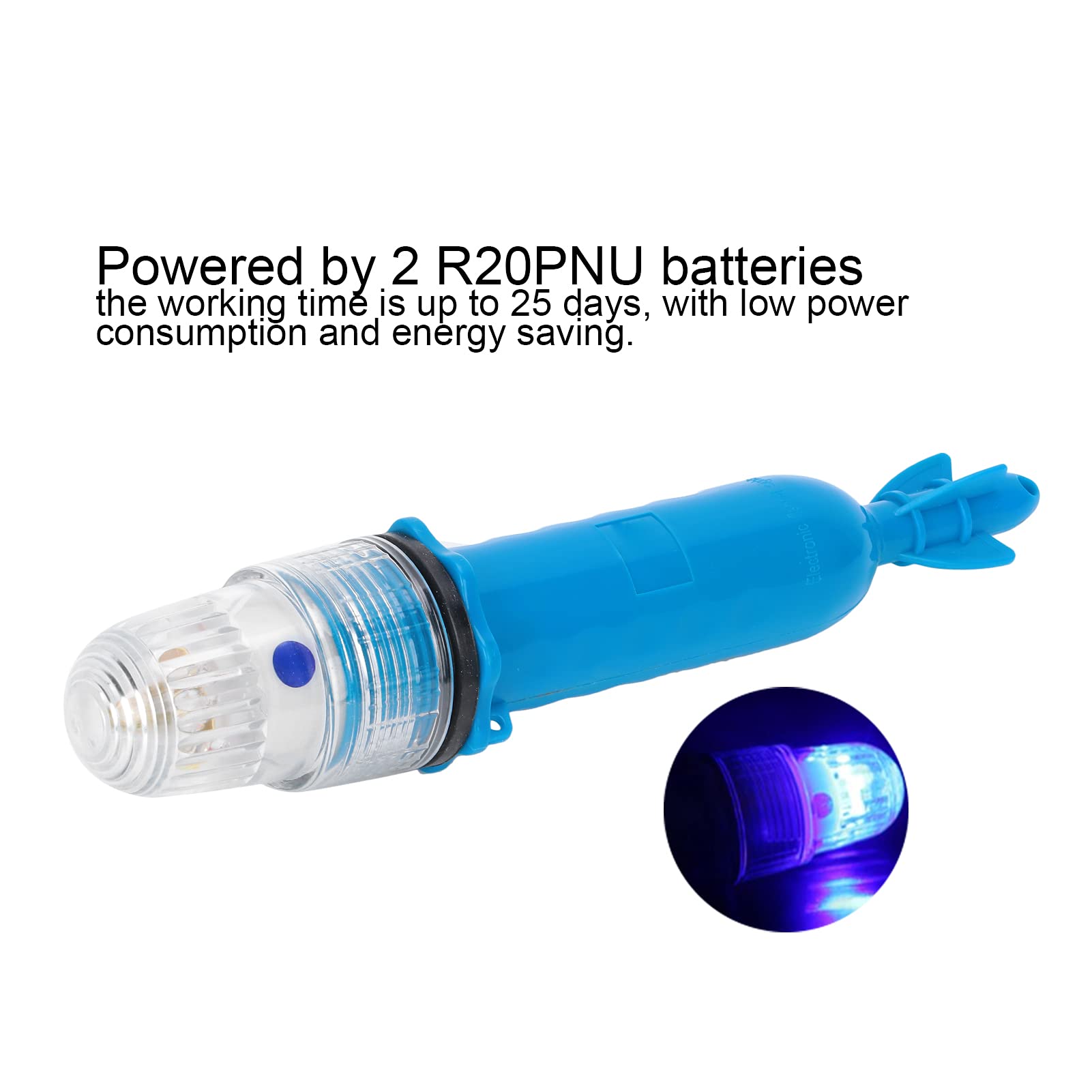 Lampada Led Galleggiante, 19cm Luce Segnalazione Pesca Torcia Boetta Luminosa Mini Luce Navigazione per Barche Galleggiante Segnalazione IP65 Impermeabile per Esca Subacqueo