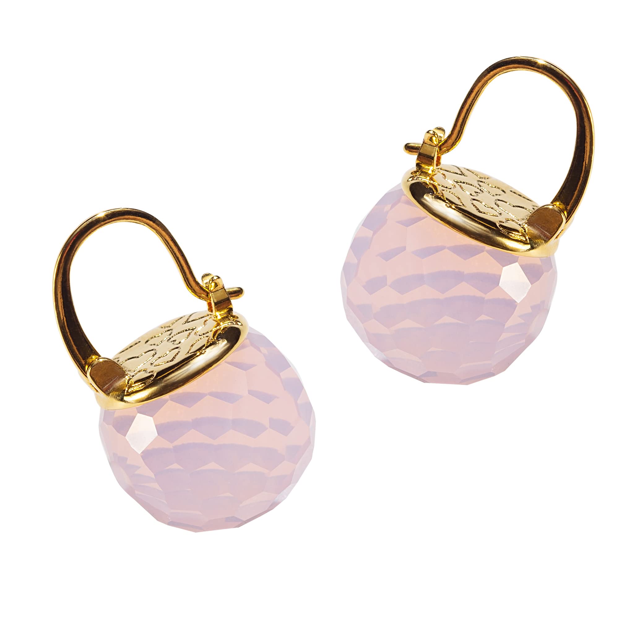 Crystal Earrings for Women, Sparkly Austrian Crystal Disco Ball Earrings, 18K Gold Plated Post Drop Earrings with Colorful Spheres, Hypoallergenic &amp; Lightweight, Ideal Gift for Her