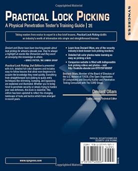 Practical Lock Picking: A Physical Penetration Tester's Training Guide