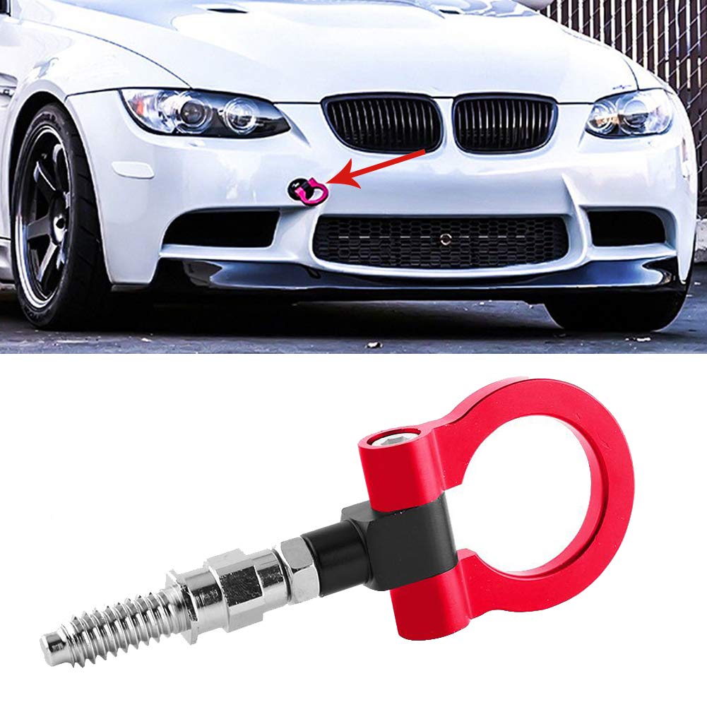 Gancio di traino in lega di alluminio per auto, rimorchio per serie E - Adatto per modelli E82 E88 E90 E91 E92 E93 E70 E71 E39 - Rosso anodizzato