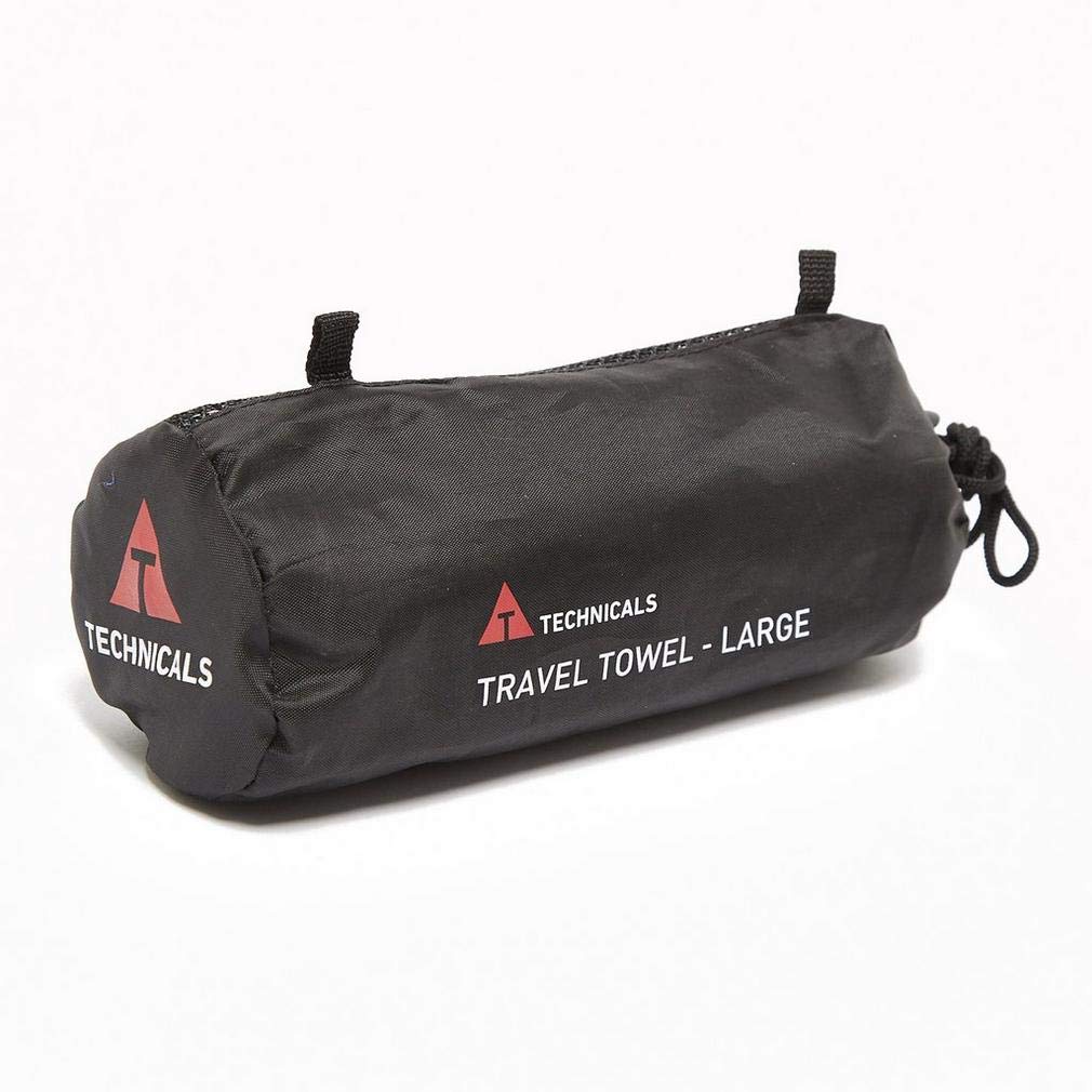 TECHNICALS Suede Microfibre Large Travel Towel, Blue, One Size