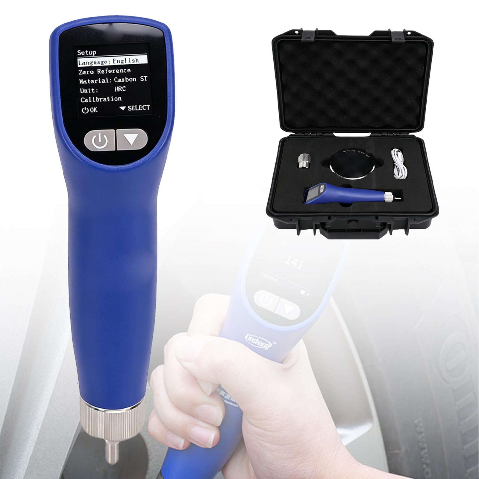 Portable Ultrasonic Leeb Hardness Tester, Multi-hardness Unit Conversion