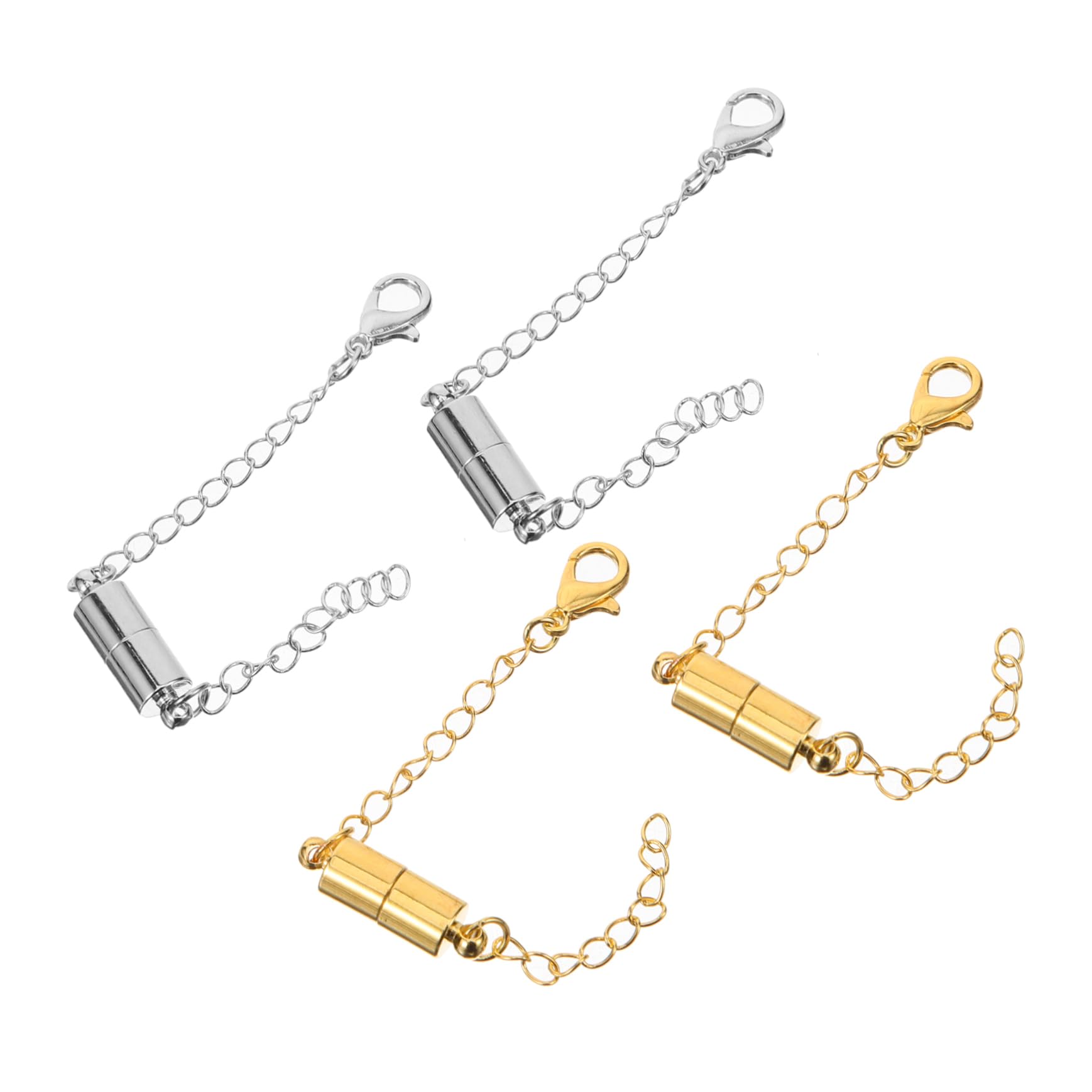 Housoutil 5 Sätze Kettenverlängerung Magnetischer Halskettenverlängerer Mit Karabinerverschluss Für Diy Schmuck Und Anpassung 4 Stück * 5