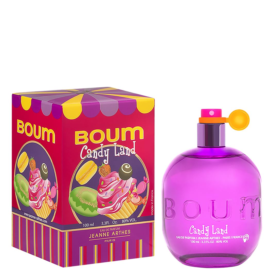 Jeanne Arthes - Boum Candy Land Eau De Parfum - Spray Perfume for Women - Floral Scent - Notes of Milk, Black Currant, and Mandarin Orange - Made in France - 3.38 fl.oz