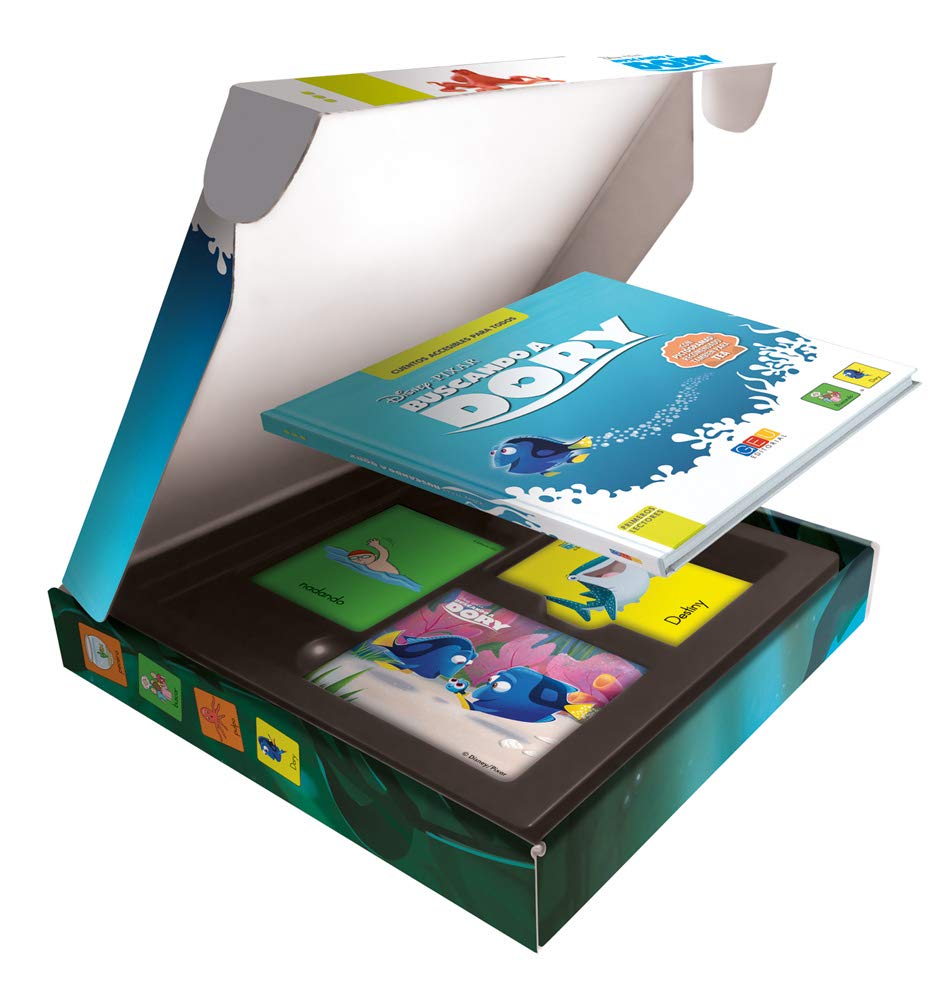 Buscando a Dory - Cuento con pictogramas / Editorial GEU / Facilita y fomenta la lectura / A partir de 3 años / Con tarjetas ilustradas en alta calidad